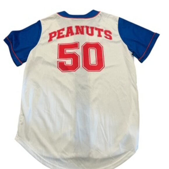 NEW Snoopy Baseball Jersey Women’s Size Large Peanuts Button Up NWT - Picture 6 of 10